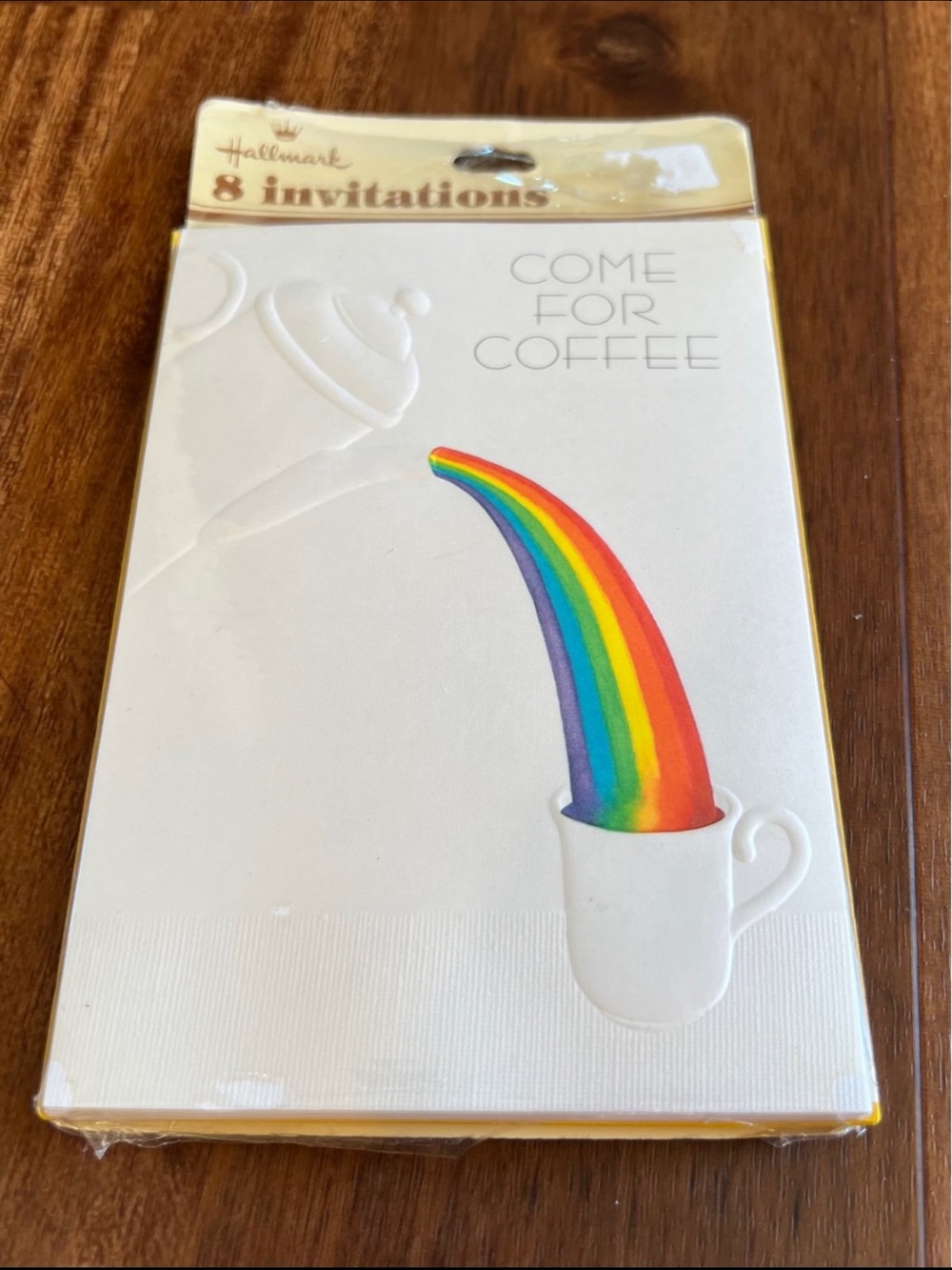 Hallmark Rainbow Come For Coffee Party Invitations Vintage One Package MCM Mod